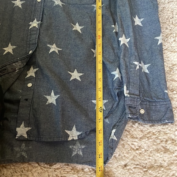 Women’s Denim and Supply Ralph Lauren Boyfriend Star Denim Button Down Top M - Picture 6 of 10